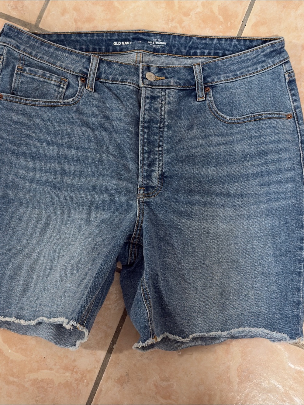Old Navy Medium Blue Denim Bermuda Cutoff Shorts Size 16